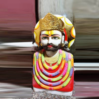 3 Ft Half Bust Statue of Khatu Shyam JI